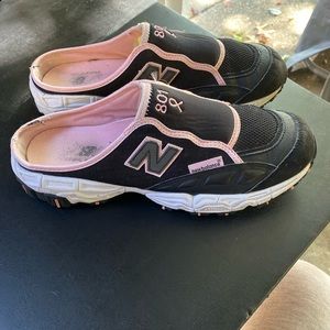 Slip on tennis shoes.  Breast cancer edition.